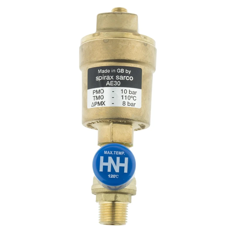Spirax Sarco Copper Automatic Air Vent 1/2 in 10 bar Maximum Operating Pressure 155mm Height 175100