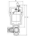 Spirax Sarco Copper Automatic Air Vent 1/2 in 10 bar Maximum Operating Pressure 155mm Height 175100