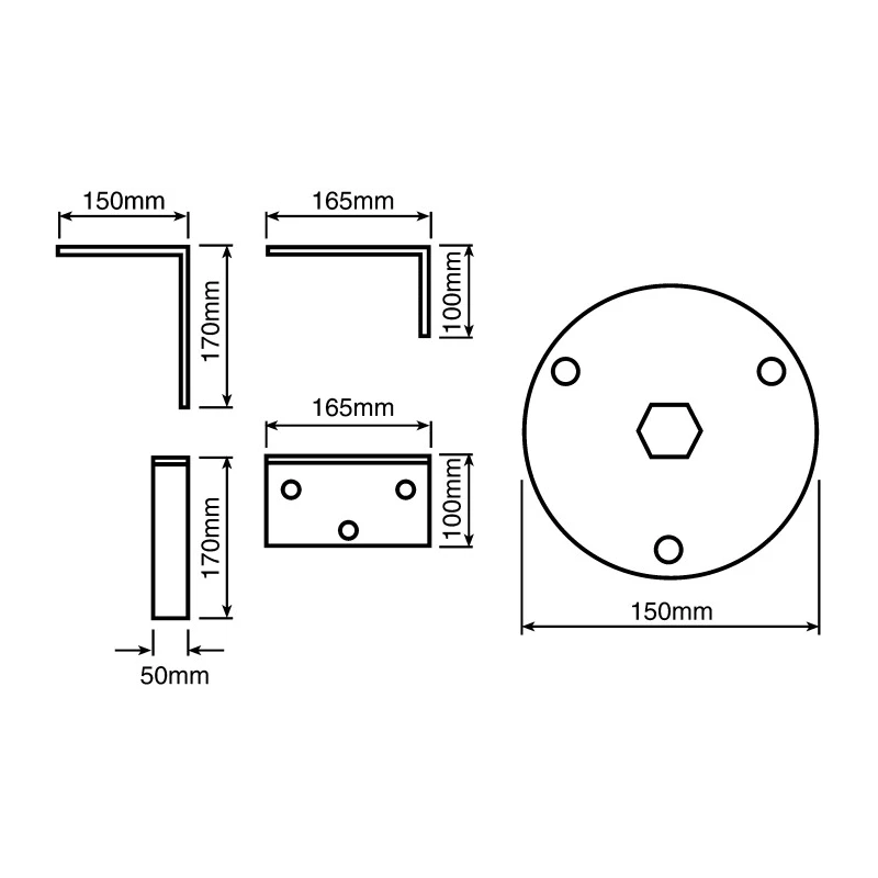 Moflash Mounting Bracket for Use With 600 Beacon, 250, 501, 500, 401, 400 50004RS