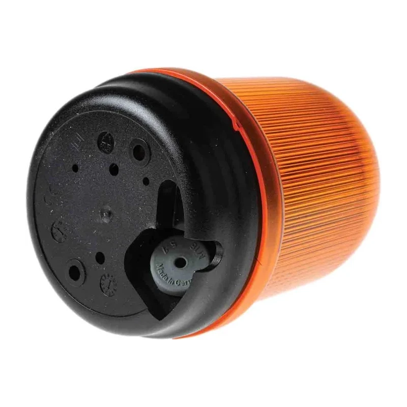 Werma BM 826 Series Yellow Beacon 24V AC/DC Steady Tube, Bracket, Base, Incandescent Bulb, IP65 