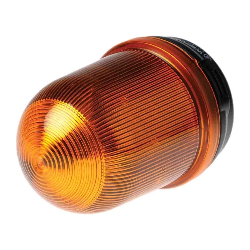 Werma BM 826 Series Yellow Beacon 24V AC/DC Steady Tube, Bracket, Base, Incandescent Bulb, IP65 