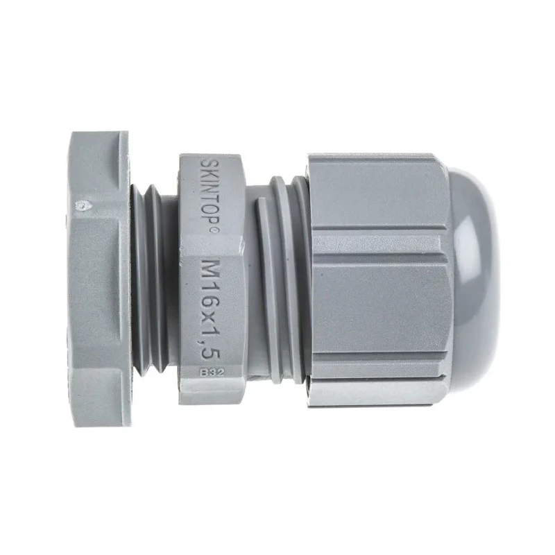 Lapp SKINTOP Series 100 Polyamide Cable Gland With Locknut M16 Thread Size, 4-10mm Cable Diameter 53111010+53119010