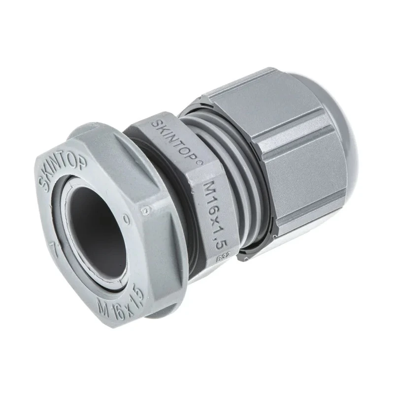 Lapp SKINTOP Series 100 Polyamide Cable Gland With Locknut M16 Thread Size, 4-10mm Cable Diameter 53111010+53119010