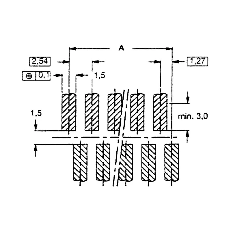 TE Connectivity Micro-MaTch Series Straight Surface PCB Socket, 12-Contact, 2 Row, 2.54 mm Pitch, 230V, 1.5A 8-188275-2