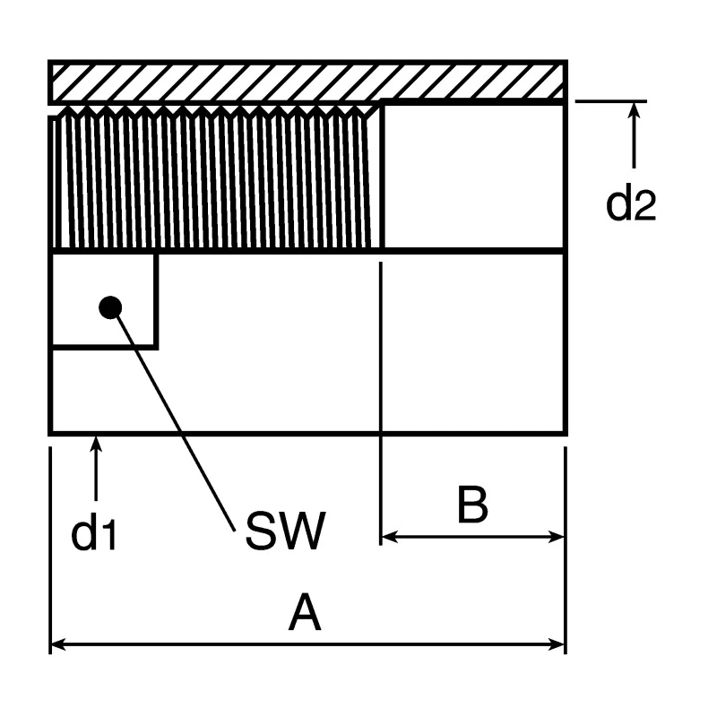 ACE Pneumatic Shock Absorber Stop Collar 32mm Overall Length AH25