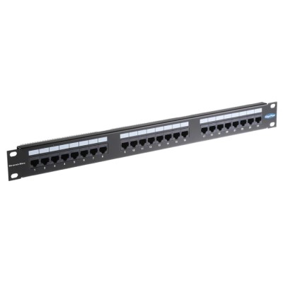 Brand-Rex Cat5e 24 Port RJ45 UTP LSA Patch Panel, 1U Rack Height, Black GPCPNLU24002