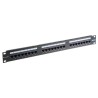 Brand-Rex Cat5e 24 Port RJ45 UTP LSA Patch Panel, 1U Rack Height, Black GPCPNLU24002