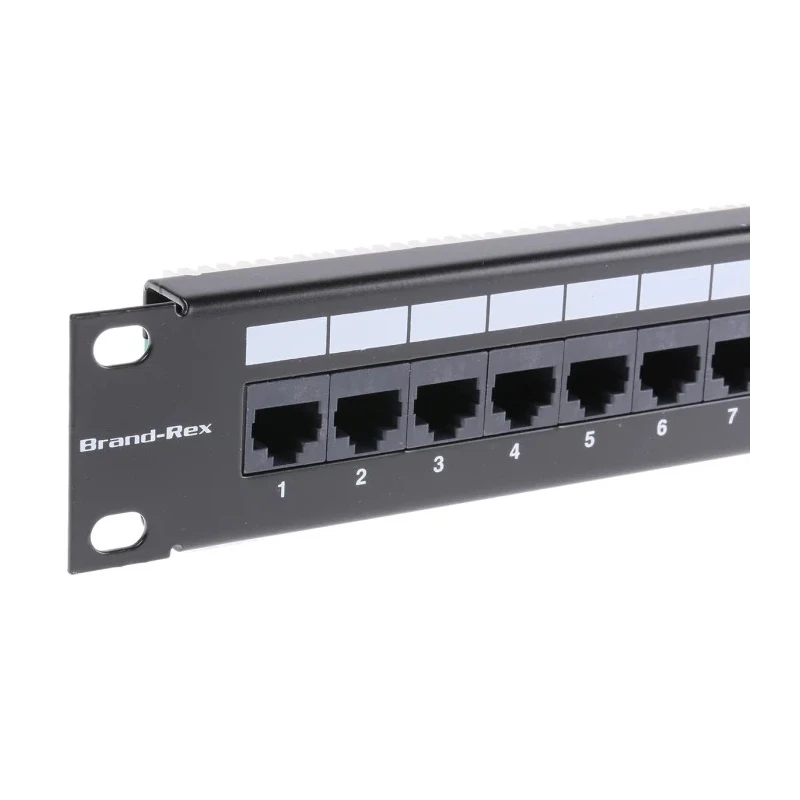 Brand-Rex Cat5e 24 Port RJ45 UTP LSA Patch Panel, 1U Rack Height, Black GPCPNLU24002