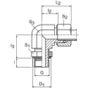 Parker Hydraulic Fitting 24° Angle Steel Zinc Plated 8 mm Hose ID WEE08LRCF