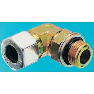 Parker Hydraulic Fitting Female G, 90°, Steel Zinc Plated, 10 mm Hose ID WEE10LRCF