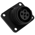 Bulgin Industrial Circular Connector, 4 Contacts, Flange Mount, Socket Female, IP68 Rated, Buccaneer 900 Series PX0941/04/S