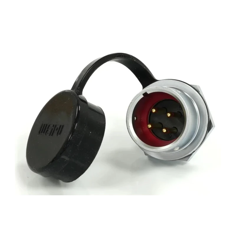 RS PRO Circular Connector, 4 Contacts, Front Mount, M16 Socket Male, IP67 Rated, 500V, 15A, Chrome Plated Brass 233-8164