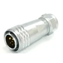 RS PRO Circular Connector, 6 Contacts, Cable Mount, M20 Size, Plug Male, IP67 Rated, Push-Pull Interface, Chrome 233-8171