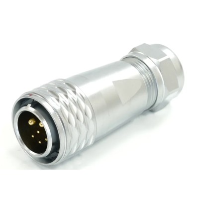 RS PRO Circular Connector, 6 Contacts, Cable Mount, M20 Size, Plug Male, IP67 Rated, Push-Pull Interface, Chrome 233-8171