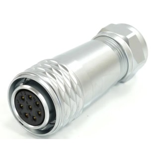 RS PRO Circular Connector, 8 Contacts, Cable Mount, M20 Size, Plug Female, IP67 Rated, 500V, 10A, Chrome Plated 233-8182