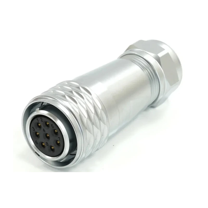 RS PRO Circular Connector, 8 Contacts, Cable Mount, M20 Size, Plug Female, IP67 Rated, 500V, 10A, Chrome Plated 233-8182