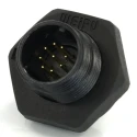 RS PRO Circular Connector Socket Male, 9 Contacts, Rear Mount, 13 mm, Threaded, IP68, 125V 3A 233-8233