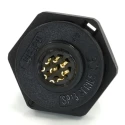 RS PRO Circular Connector Socket Male, 9 Contacts, Rear Mount, 13 mm, Threaded, IP68, 125V 3A 233-8233