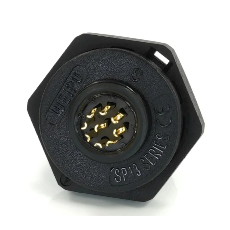 RS PRO Circular Connector Socket Male, 9 Contacts, Rear Mount, 13 mm, Threaded, IP68, 125V 3A 233-8233