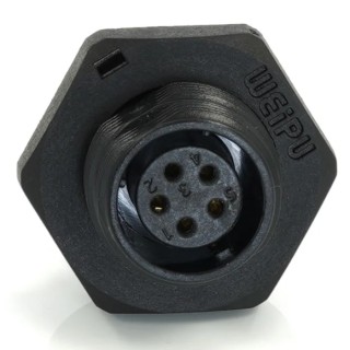 RS PRO Industrial Circular Connector 5 Contacts Rear Mount 13 mm Socket Female IP68 180V 5A 233-8241