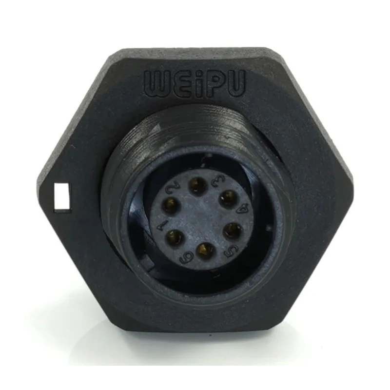 RS PRO Circular Connector 6 Contacts Rear Mount 13 mm Socket Female IP68 125V 5A 233-8243