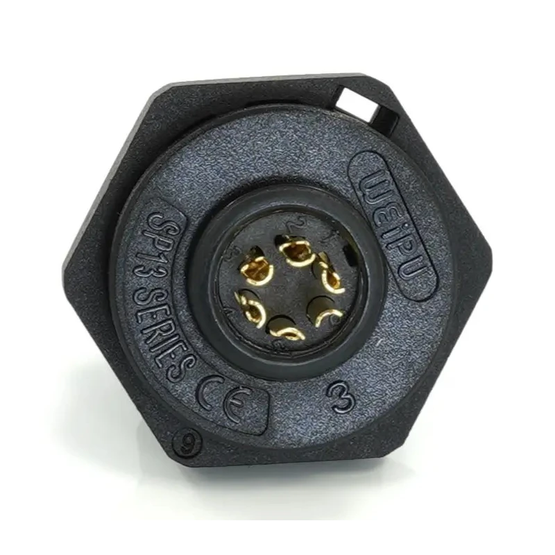 RS PRO Circular Connector 6 Contacts Rear Mount 13 mm Socket Female IP68 125V 5A 233-8243