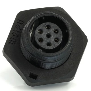 RS PRO Circular Connector, 7 Contacts, Rear Mount, 13 mm Socket, Female, Threaded, IP68, 125V 5A 233-8245