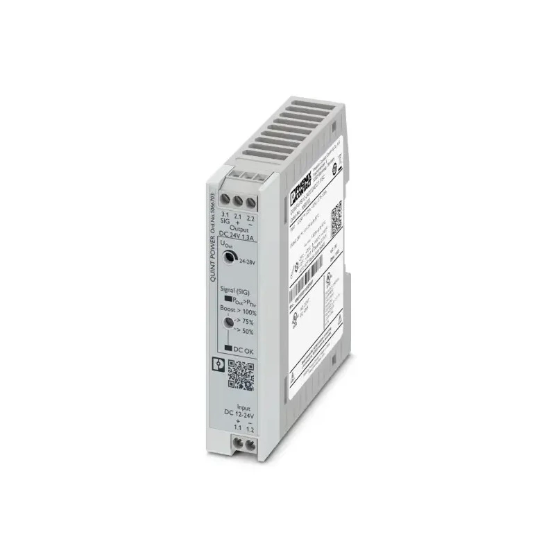 Phoenix Contact QUINT POWER DC/DC Converter 24V DC 1.3A Output, 24V/12V Input, DIN Rail Mount 30W 70°C 1066703
