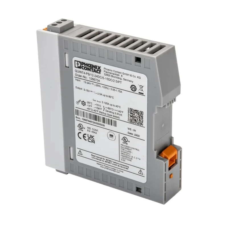 Phoenix Contact QUINT POWER DC/DC Converter 12V DC Output 2.5A 24V DC Input 30W DIN Rail Mount 1066704