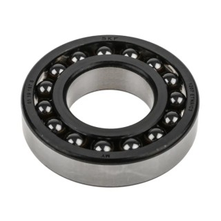 SKF Self-Aligning 2 Row Ball Bearing 35 mm ID, 72 mm OD, 17 mm Race Width, C3 Clearance, Non-Metallic Cage 1207 ETN9/C3