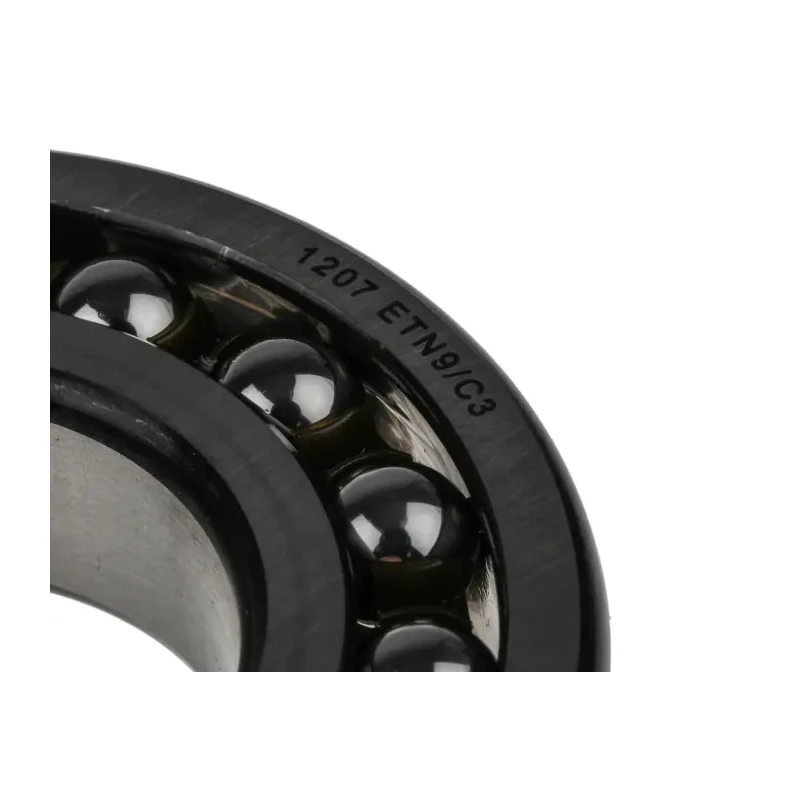 SKF Self-Aligning 2 Row Ball Bearing 35 mm ID, 72 mm OD, 17 mm Race Width, C3 Clearance, Non-Metallic Cage 1207 ETN9/C3