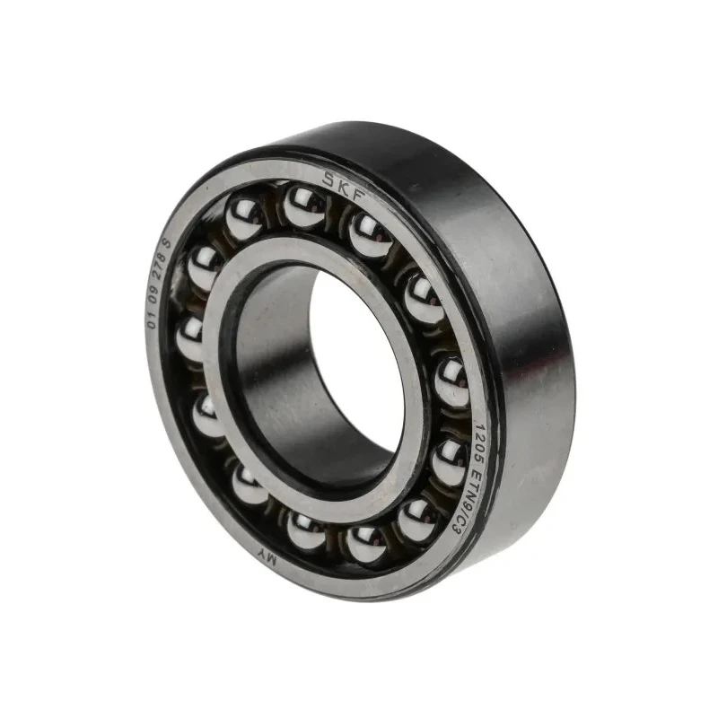 SKF Self-Aligning Ball Bearing 25 mm ID 52 mm OD 15 mm Width Non-Metallic Cage Steel Balls Open Type 2 Row C3 1205 ETN9/C3