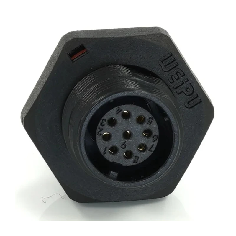 RS PRO Industrial Circular Connector Socket, Female, 9 Contacts, Rear Mount, 13 mm, IP68, Threaded Coupling, 125V 3A 233-8247