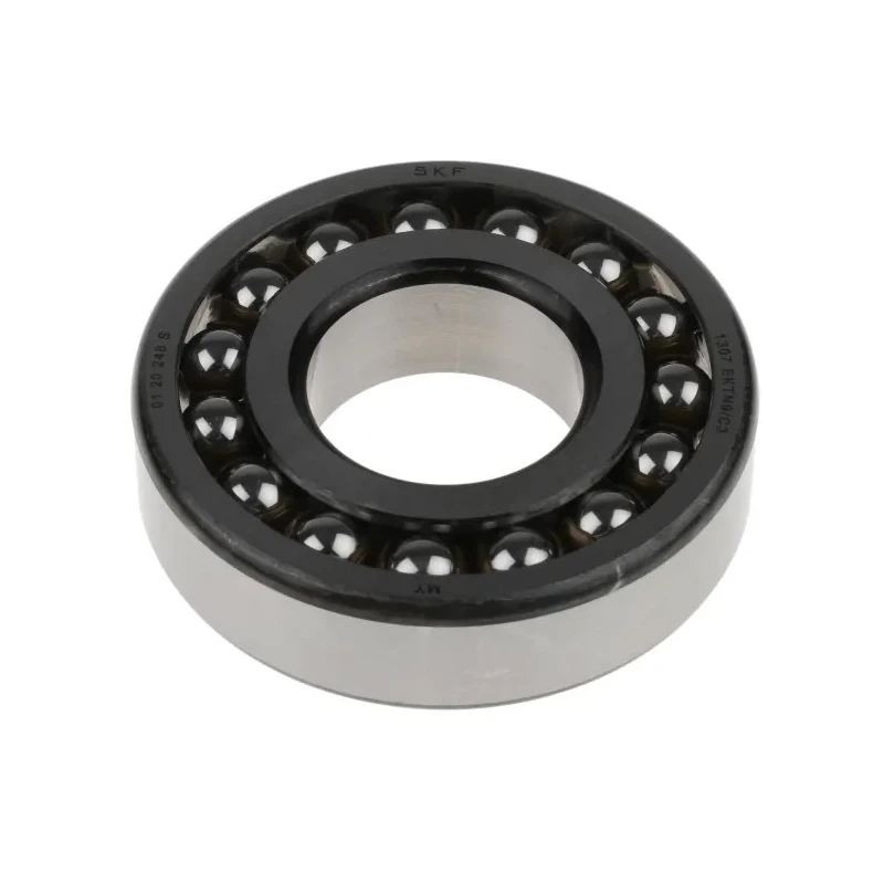 SKF Self-Aligning Ball Bearing 35 mm ID 80 mm OD 2 Row Non-Metallic Cage Open End 1307 EKTN9/C3