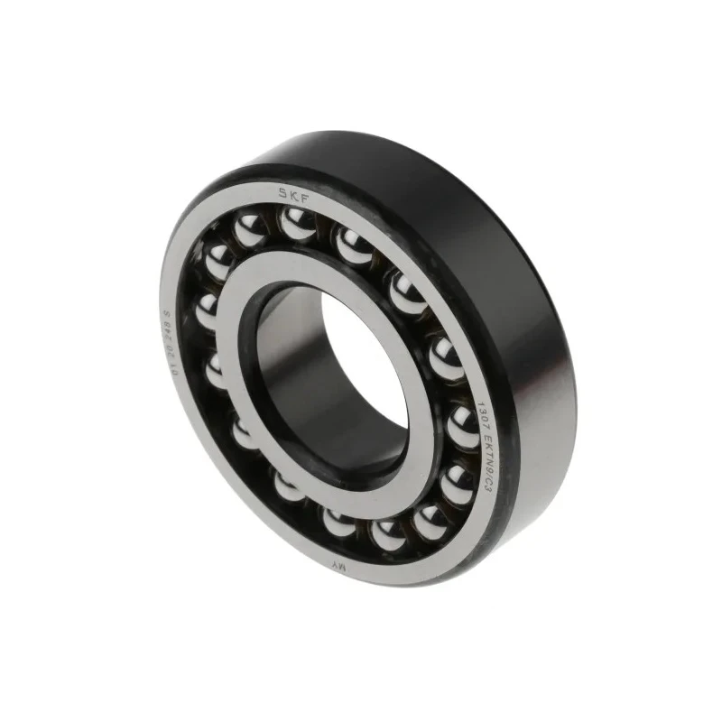 SKF Self-Aligning Ball Bearing 35 mm ID 80 mm OD 2 Row Non-Metallic Cage Open End 1307 EKTN9/C3