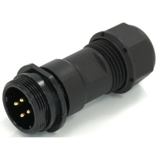 RS PRO Circular Connector, 4 Contacts, Cable Mount, 17 mm, Socket, Male, IP68, 15A, 500V 233-8255