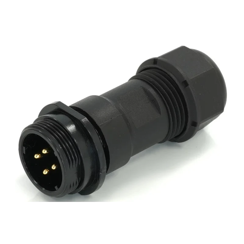 RS PRO Circular Connector, 4 Contacts, Cable Mount, 17 mm, Socket, Male, IP68, 15A, 500V 233-8255