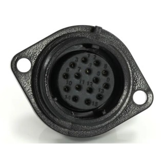 RS PRO Circular Connector 15 Contacts Flange Mount 21 mm Socket Female IP68 400V 5A 233-8304