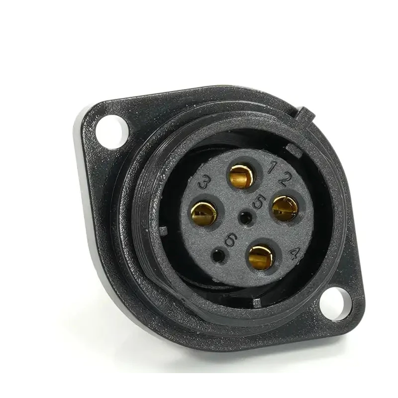 RS PRO Circular Connector 6 Contacts Flange 21 mm Socket Female IP68 500V 25.5A 233-8306
