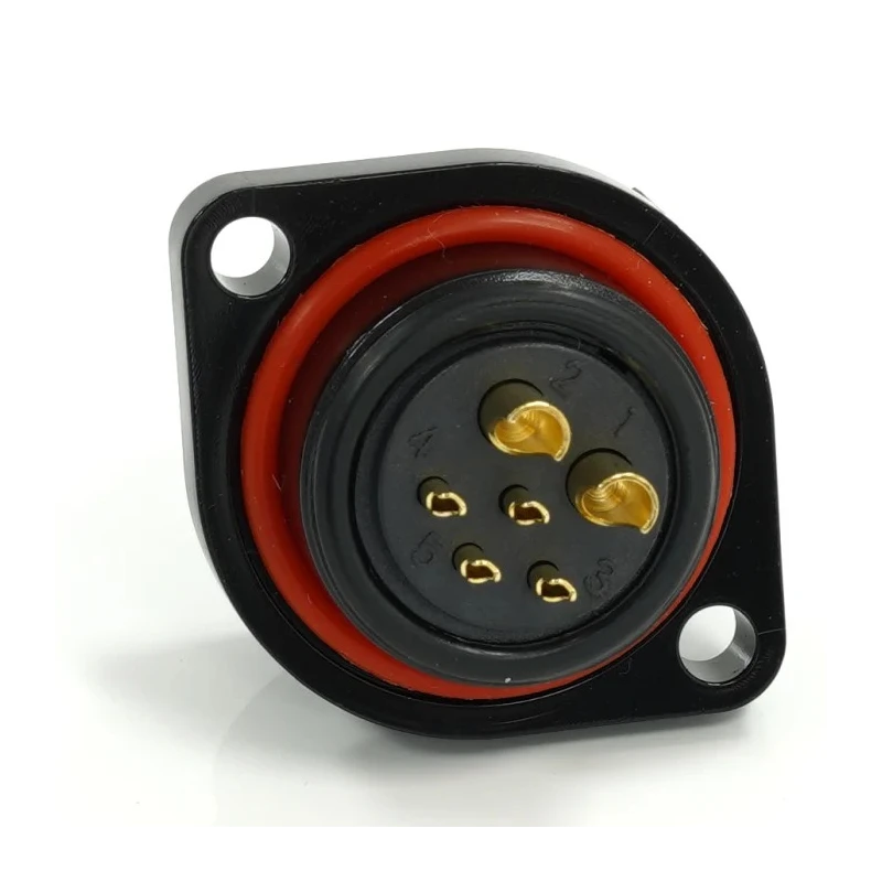 RS PRO Circular Connector, 6 Contacts, Flange Mount, 21 mm Size, Socket Female, Threaded Interface, IP68 Rated 233-8305