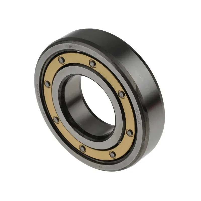 SKF Single Row Deep Groove Ball Bearing 60 mm ID, 130 mm OD, 31 mm Width, Machined Metal Cage, Steel Balls 6312 M/C3