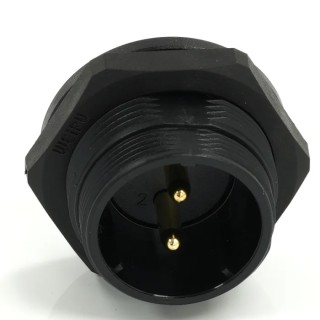 RS PRO Circular Connector, 2 Contacts, Rear Mount, 21 mm Socket, Male, Threaded, IP68, 500V, 30A 233-8310