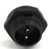 RS PRO Circular Connector, 2 Contacts, Rear Mount, 21 mm Socket, Male, Threaded, IP68, 500V, 30A 233-8310