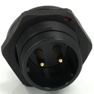 RS PRO Circular Connector 2 Contacts Rear Mount, 21 mm Size, Socket Male, IP68, 500V, 10A, Threaded 233-8311