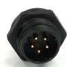 RS PRO Circular Connector Socket 5 Contacts Rear Mount 21 mm, Male, IP68, Threaded, 500V 10A 233-8317