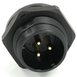 RS PRO Circular Connector 3 Contacts Rear Mount Socket Male Threaded Interface IP68 500V 10A 233-8313