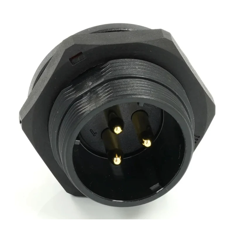 RS PRO Circular Connector 3 Contacts Rear Mount Socket Male Threaded Interface IP68 500V 10A 233-8313