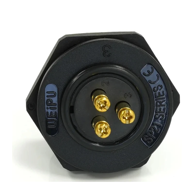 RS PRO Circular Connector 3 Contacts Rear Mount Socket Male Threaded Interface IP68 500V 10A 233-8313