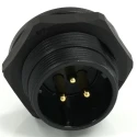 RS PRO Circular Connector 3 Contacts Rear Mount 21 mm Socket Male IP68 500V Threaded Termination 233-8312