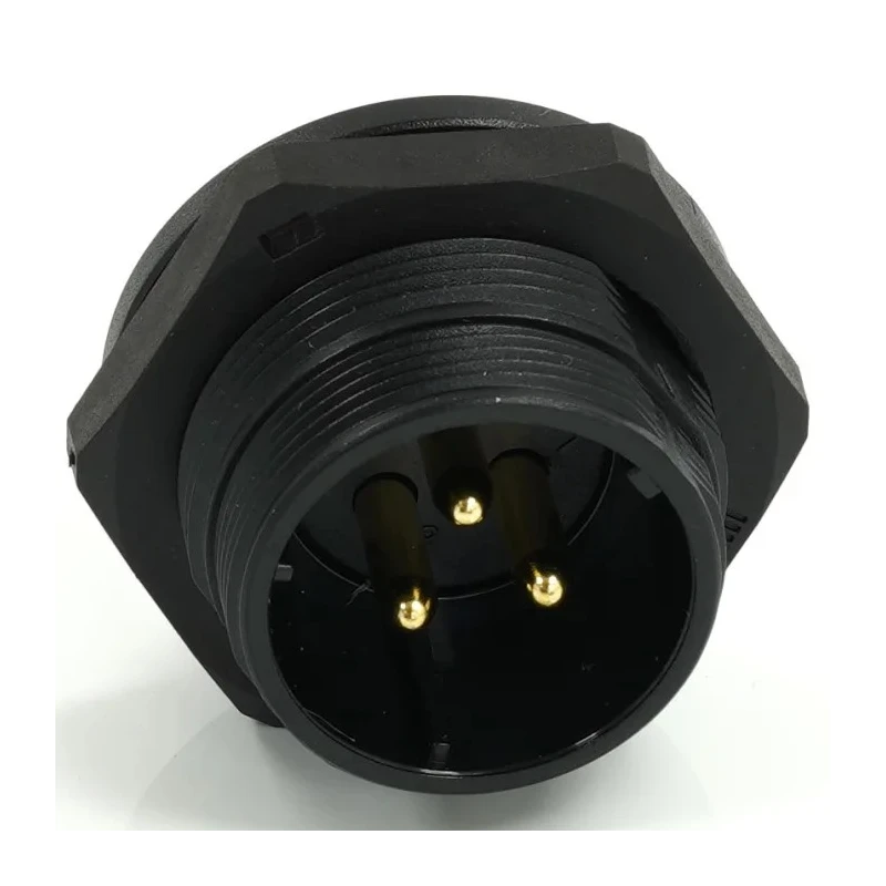 RS PRO Circular Connector 3 Contacts Rear Mount 21 mm Socket Male IP68 500V Threaded Termination 233-8312
